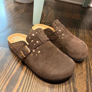 Haute Hippie Brown Suede Women's Mules